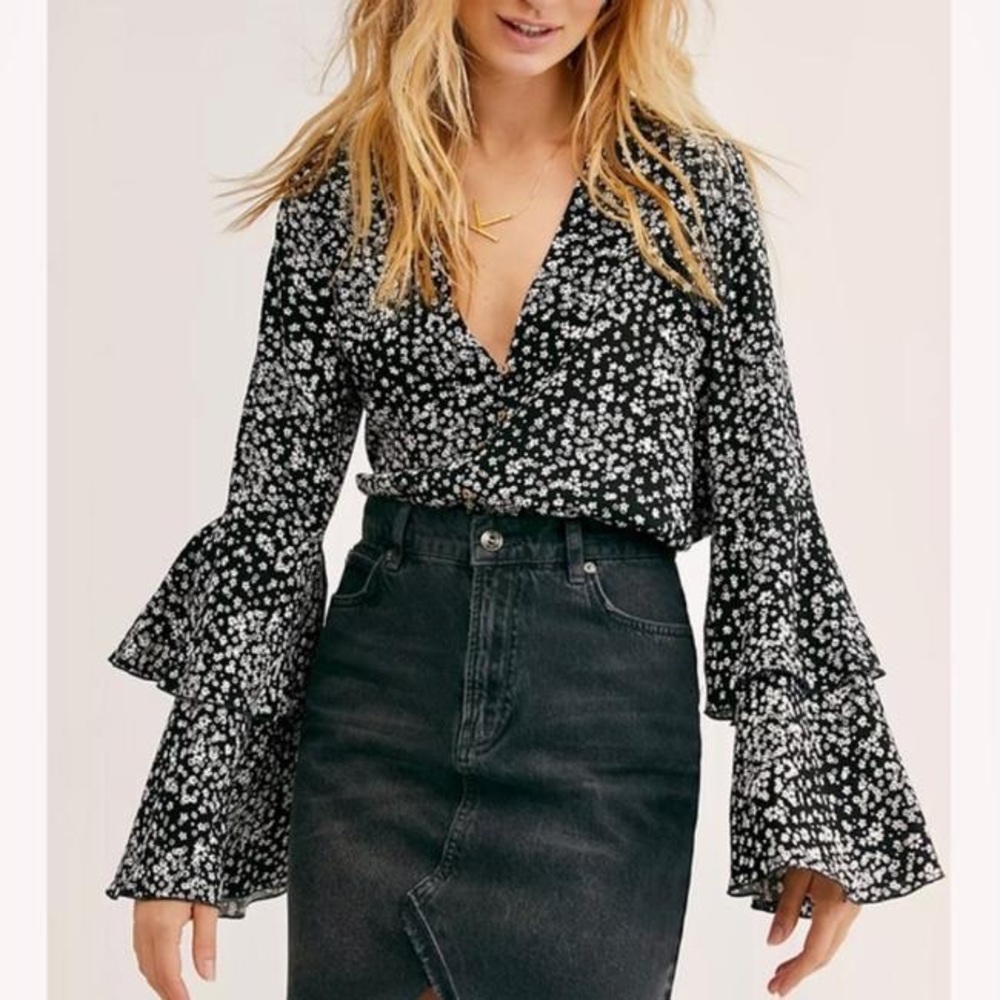 Free People - Floral bodysuit - XS